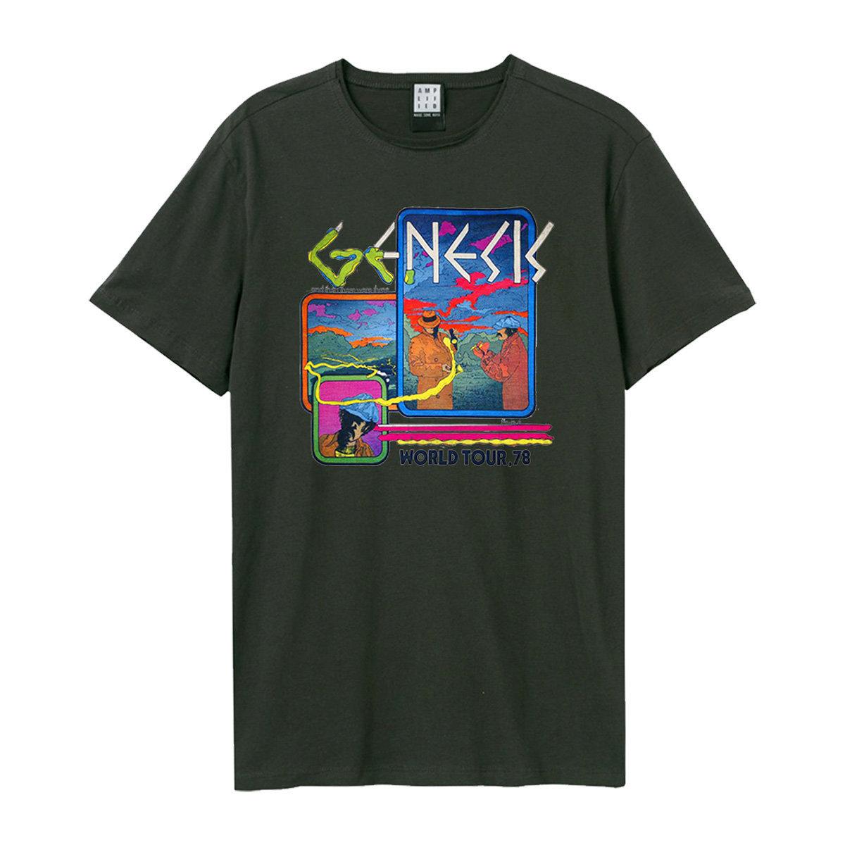 Charcoal - Front - Genesis Unisex Adult World Tour 78 Genesis T-Shirt