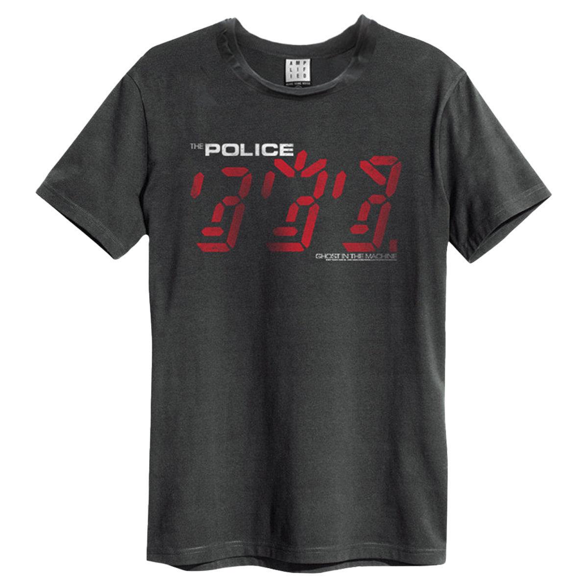 Charcoal - Front - Amplified Unisex Adult Ghost In The Machine The Police T-Shirt