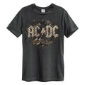 Charcoal - Front - Amplified Unisex Adult Rock Or Bust Tour Europe Dates AC-DC T-Shirt