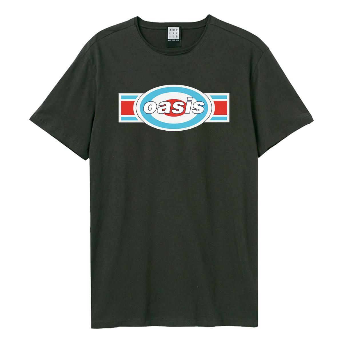 Charcoal - Front - Amplified Unisex Adult Oval Stripes Oasis T-Shirt