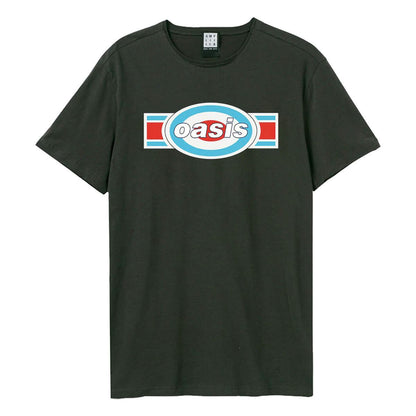 Charcoal - Front - Amplified Unisex Adult Oval Stripes Oasis T-Shirt