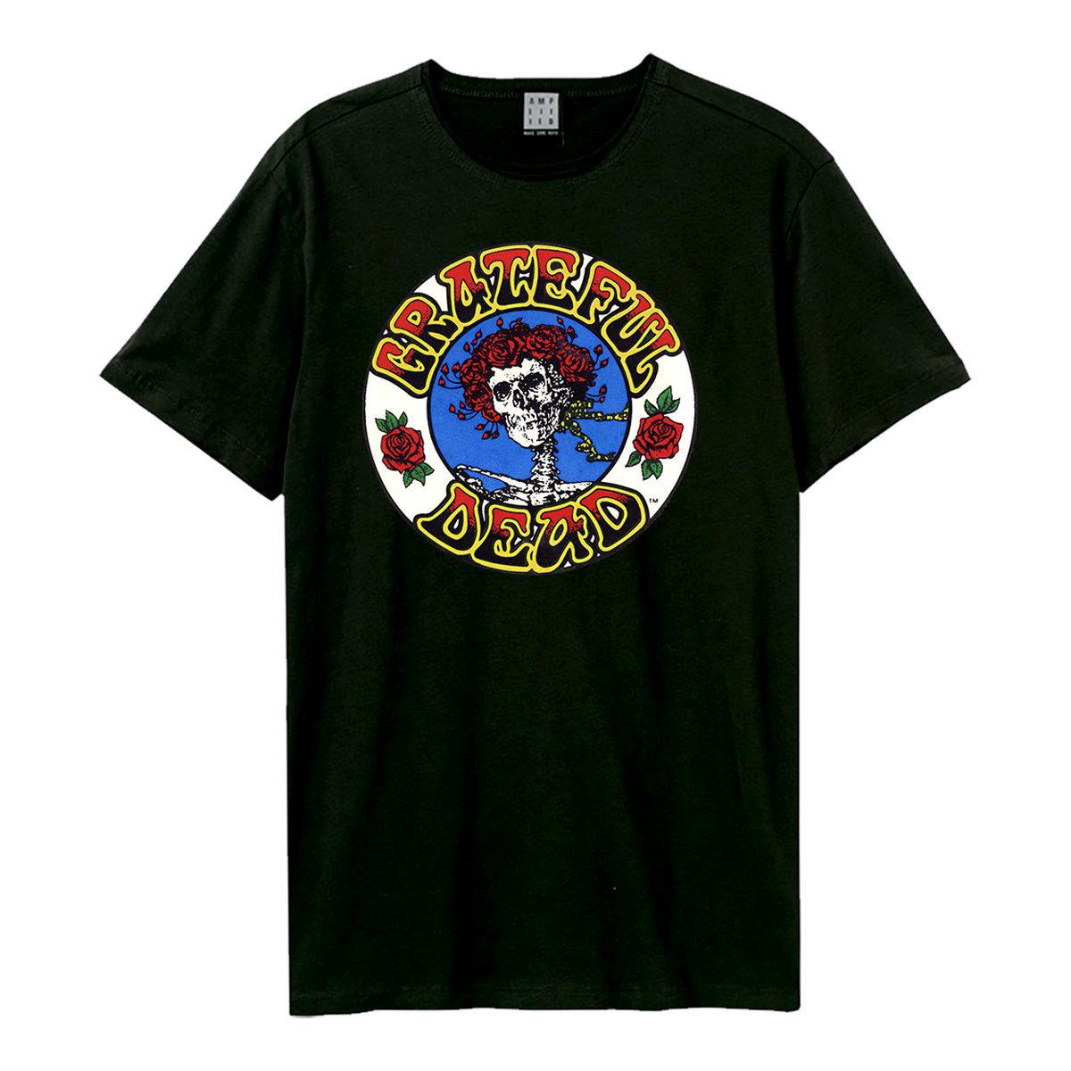 Black - Front - Amplified Unisex Adult Stealie Grateful Dead Logo T-Shirt