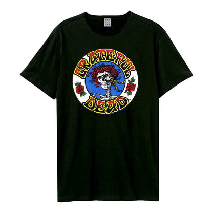 Black - Front - Amplified Unisex Adult Stealie Grateful Dead Logo T-Shirt