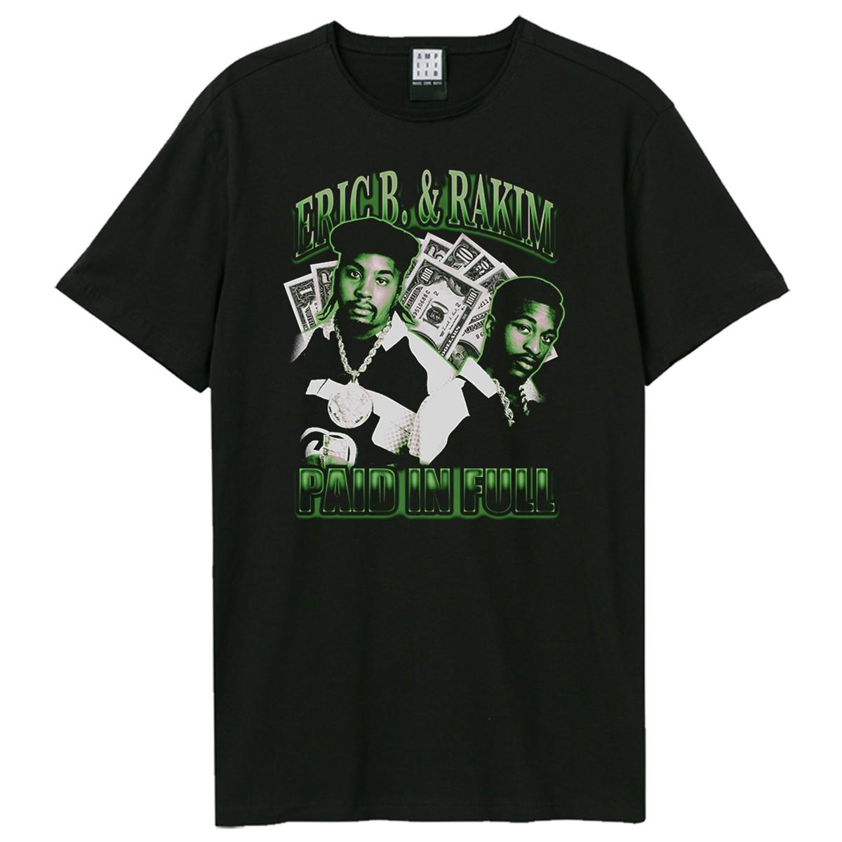 Black - Front - Amplified Unisex Adult Paid In Full Eric B. & Rakim T-Shirt