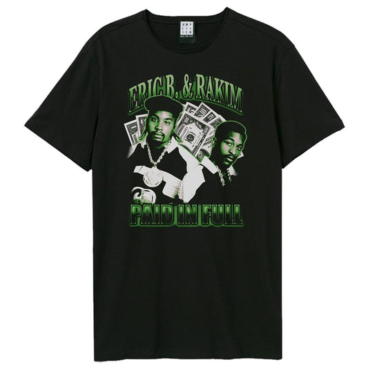 Black - Front - Amplified Unisex Adult Paid In Full Eric B. & Rakim T-Shirt