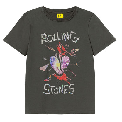 Charcoal - Front - Amplified Childrens-Kids Hackney Diamonds The Rolling Stones T-Shirt