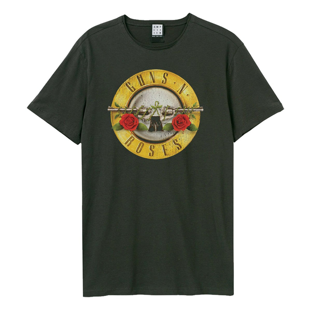 Charcoal - Front - Amplified Unisex Adult Guns N Roses Logo T-Shirt