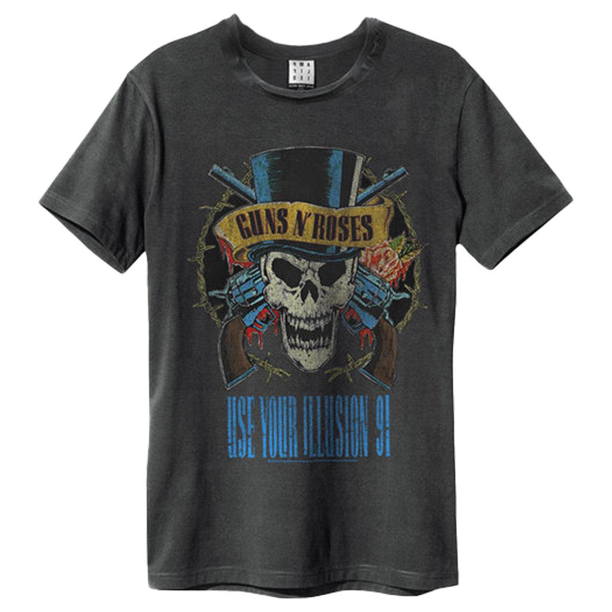 Charcoal - Front - Amplified Unisex Adult Use Your Illusion Tour 1991 North America Guns N Roses T-Shirt