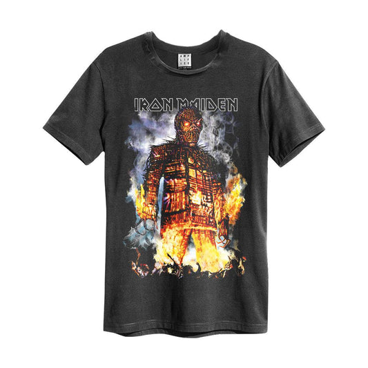 Charcoal - Front - Amplified Unisex Adult The Wicker Man Iron Maiden T-Shirt