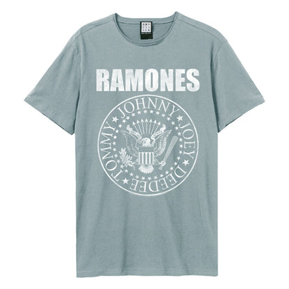 Strange Blue - Front - Amplified Unisex Adult Ramones Logo T-Shirt