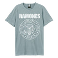 Strange Blue - Front - Amplified Unisex Adult Ramones Logo T-Shirt