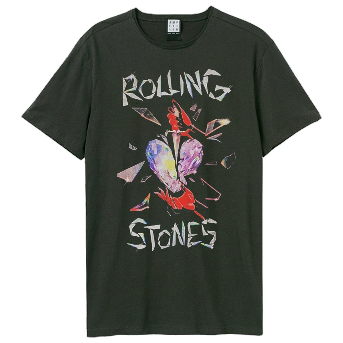 Charcoal - Front - Amplified Unisex Adult Hackney Diamonds The Rolling Stones T-Shirt
