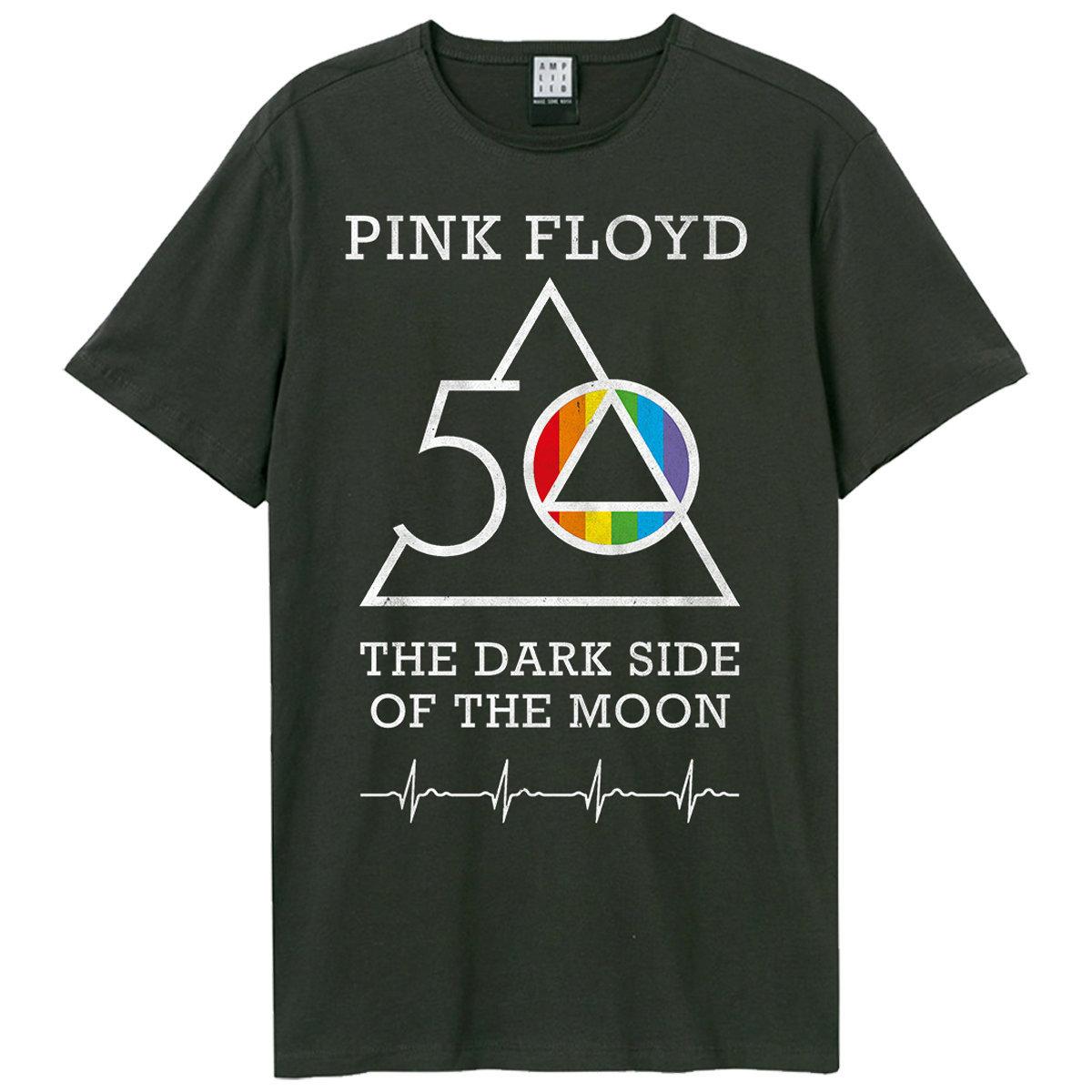 Charcoal - Front - Amplified Unisex Adult 50th Anniversary Pink Floyd T-Shirt