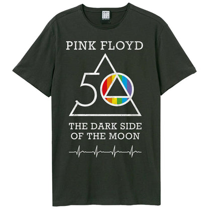 Charcoal - Front - Amplified Unisex Adult 50th Anniversary Pink Floyd T-Shirt