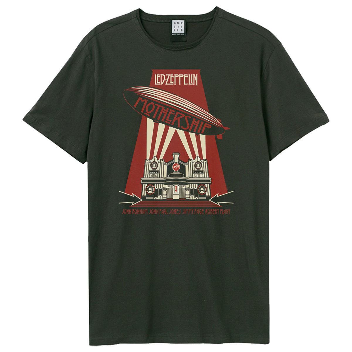 Charcoal - Front - Amplified Unisex Adult Mothership Led Zeppelin T-Shirt