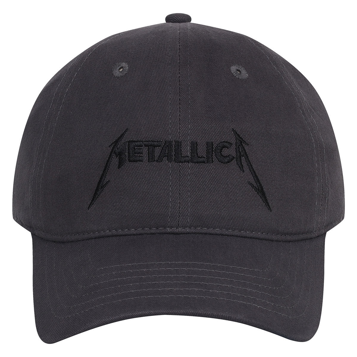 Charcoal - Front - Amplified Metallica Embroidered Cap