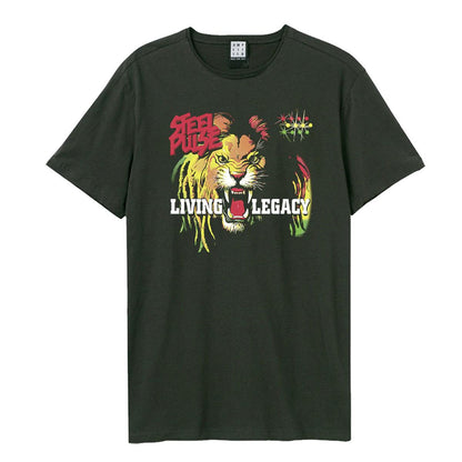 Charcoal - Front - Amplified Unisex Adult Living Legacy Steel Pulse T-Shirt