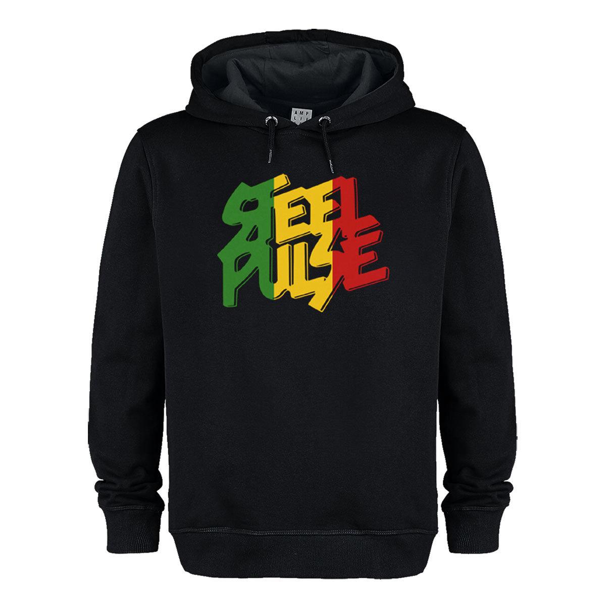 Black - Front - Amplified Unisex Adult Steel Pulse Logo Drawstring Hoodie