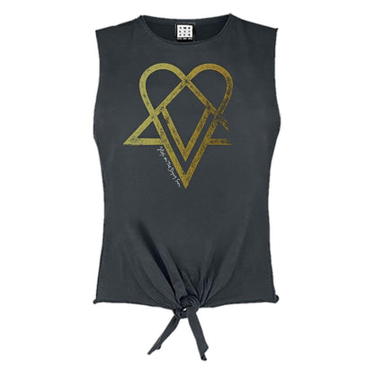 Charcoal - Front - Amplified Unisex Adult In Trenodia HIM Sleeveless Crop Top