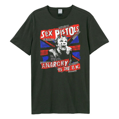 Charcoal - Front - Amplified Unisex Adult Anarchy In The Uk Sex Pistols T-Shirt