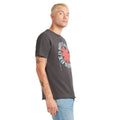 Charcoal - Side - Amplified Unisex Adult Red Hot Chili Peppers Logo T-Shirt