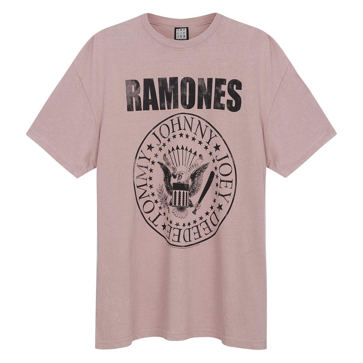 Pink - Front - Amplified Unisex Adult Vintage Crest T-Shirt