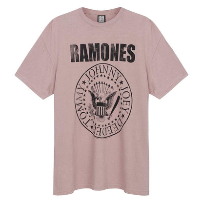 Pink - Front - Amplified Unisex Adult Vintage Crest T-Shirt