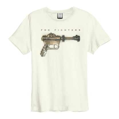 Vintage White - Front - Amplified Unisex Adult Ray Gun Foo Fighters T-Shirt