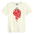 Vintage White - Front - Amplified Unisex Adult American Idiot Heart Grenade Green Day Vintage T-Shirt