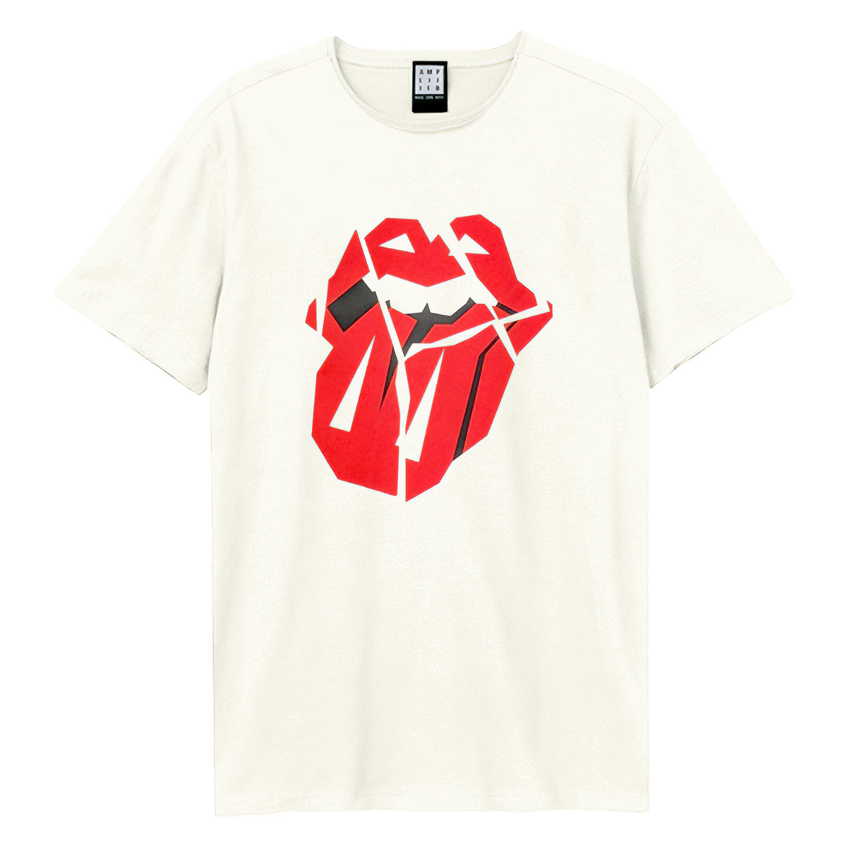 White - Front - Amplified Unisex Adult Hackney Diamonds The Rolling Stones Vintage Logo T-Shirt