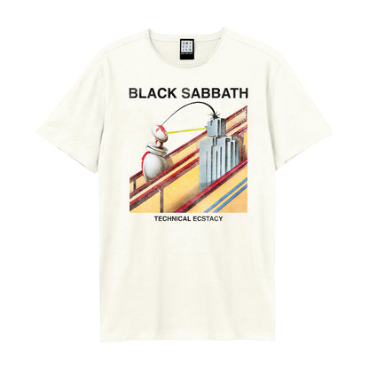 White - Front - Amplified Unisex Adult Techincal Ecstacy Black Sabbath Vintage T-Shirt