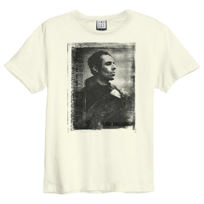 Vintage White - Front - Amplified Unisex Adult Why Me Portrait Liam Gallagher Vintage T-Shirt