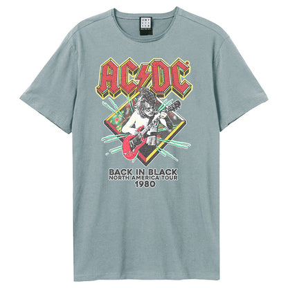Strange Blue - Front - Amplified Unisex Adult North America Tour 80 AC-DC Vintage T-Shirt