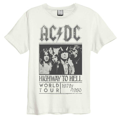 White - Front - AC-DC Unisex Adult Highway To Hell Tour AC-DC Vintage T-Shirt