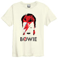 White - Front - Amplified Unisex Adult Aladdin Sane David Bowie Vintage T-Shirt