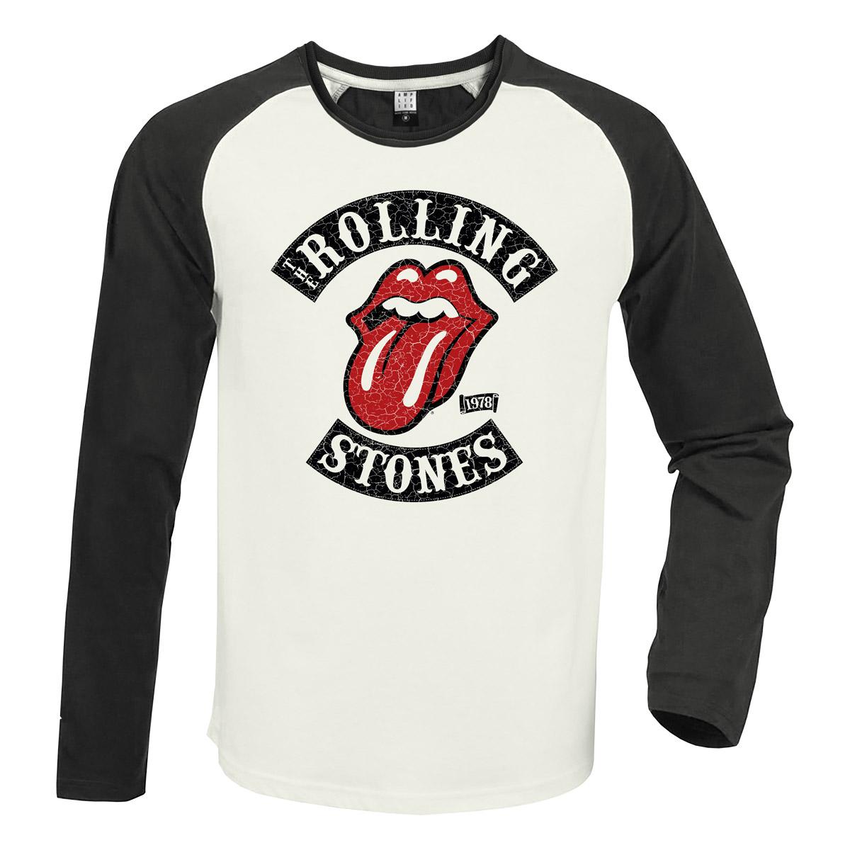 White-Charcoal - Front - Amplified Unisex Adult 1978 Tour The Rolling Stones Vintage T-Shirt