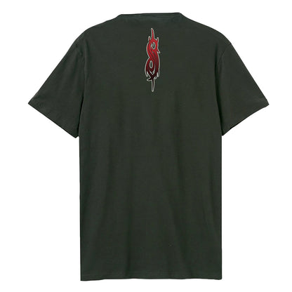 Charcoal - Back - Amplified Unisex Adult Slipknot Logo T-Shirt