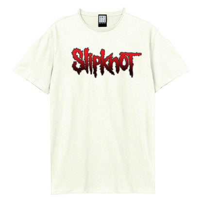 Vintage White - Front - Amplified Unisex Adult Slipknot Logo T-Shirt