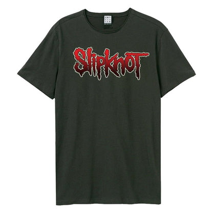 Charcoal - Front - Amplified Unisex Adult Slipknot Logo T-Shirt