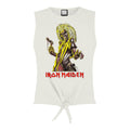 White - Front - Amplified Womens-Ladies Killers Iron Maiden Vintage Crop Top