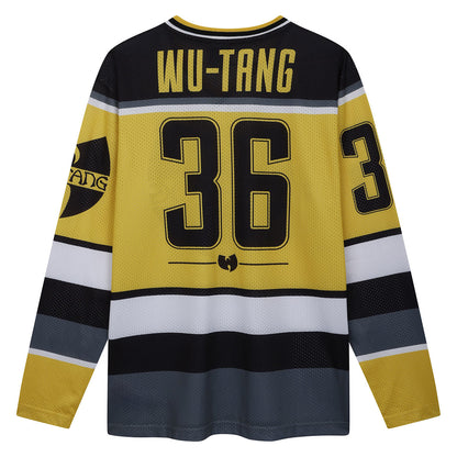 Black-Yellow-White-Grey - Back - Amplified Mens Wu-Tang Clan Hockey Jersey
