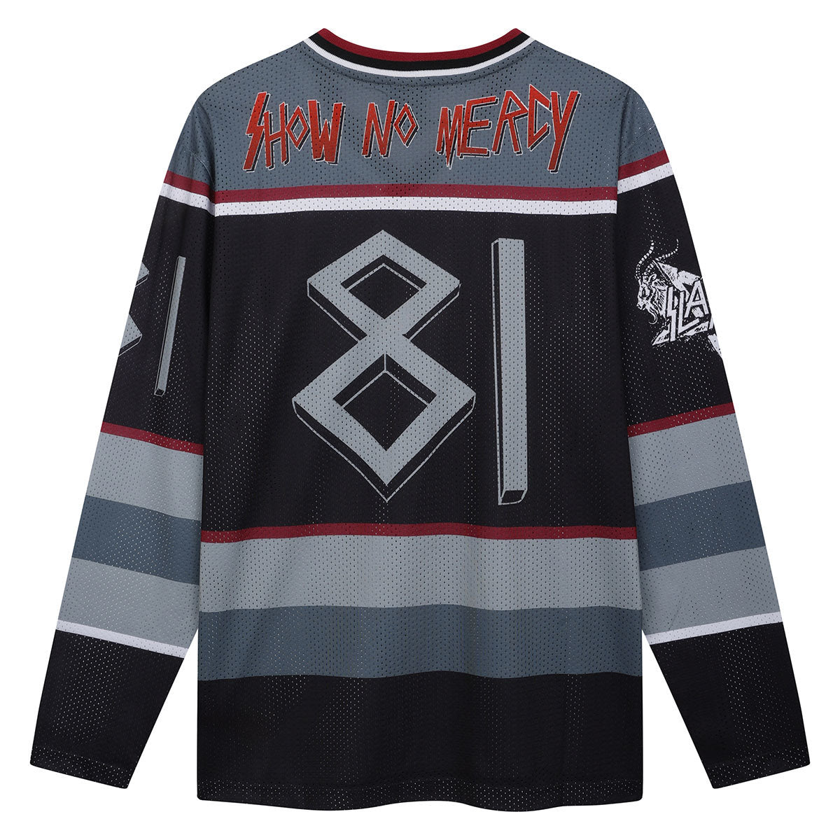 Black-Red-Grey - Back - Amplified Mens Slayer Hockey Jersey