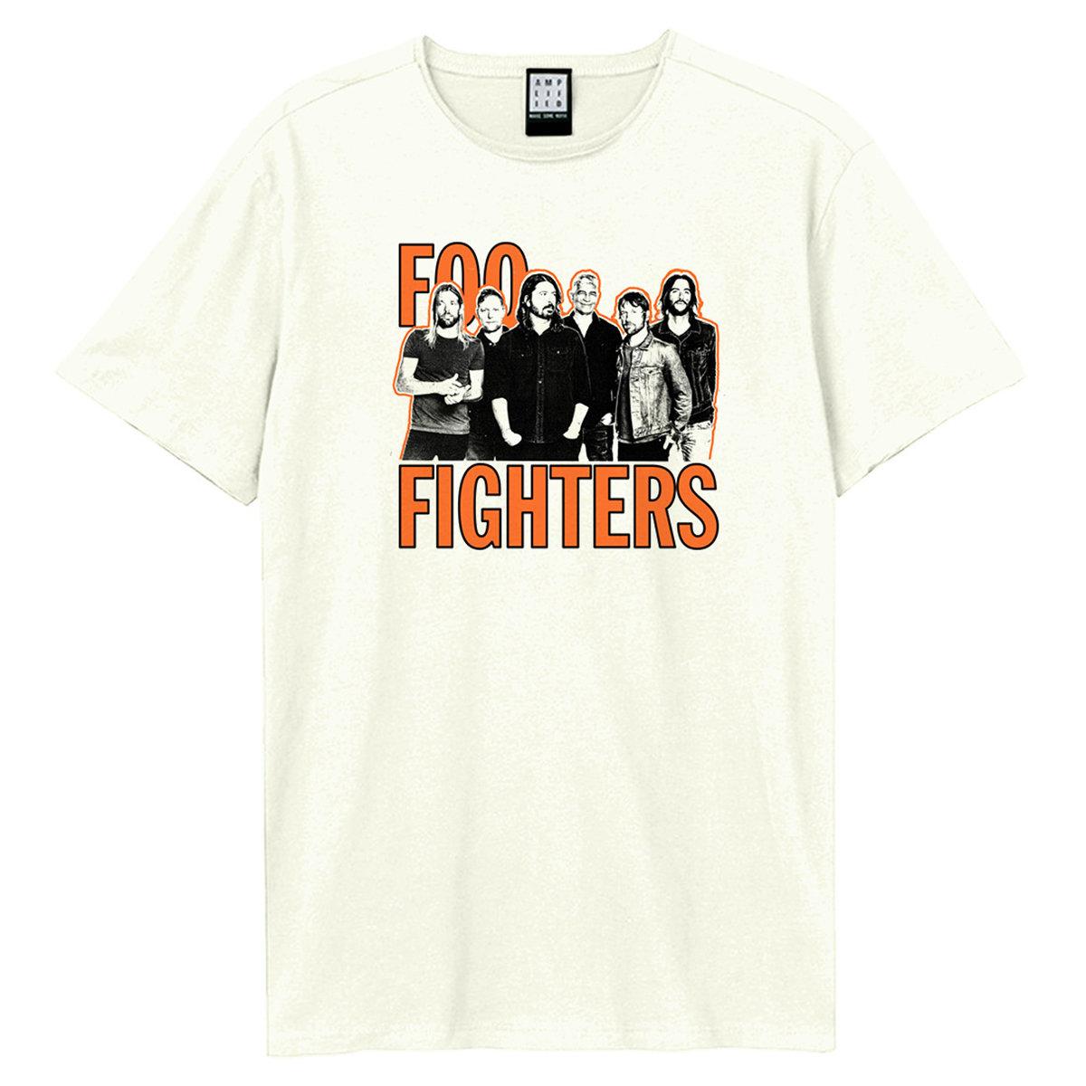 White - Front - Amplified Unisex Adult Band Shot Foo Fighters T-Shirt
