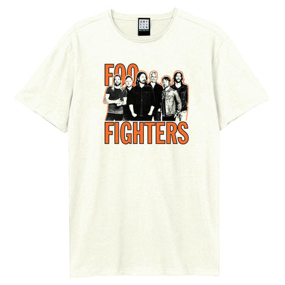 White - Front - Amplified Unisex Adult Band Shot Foo Fighters T-Shirt