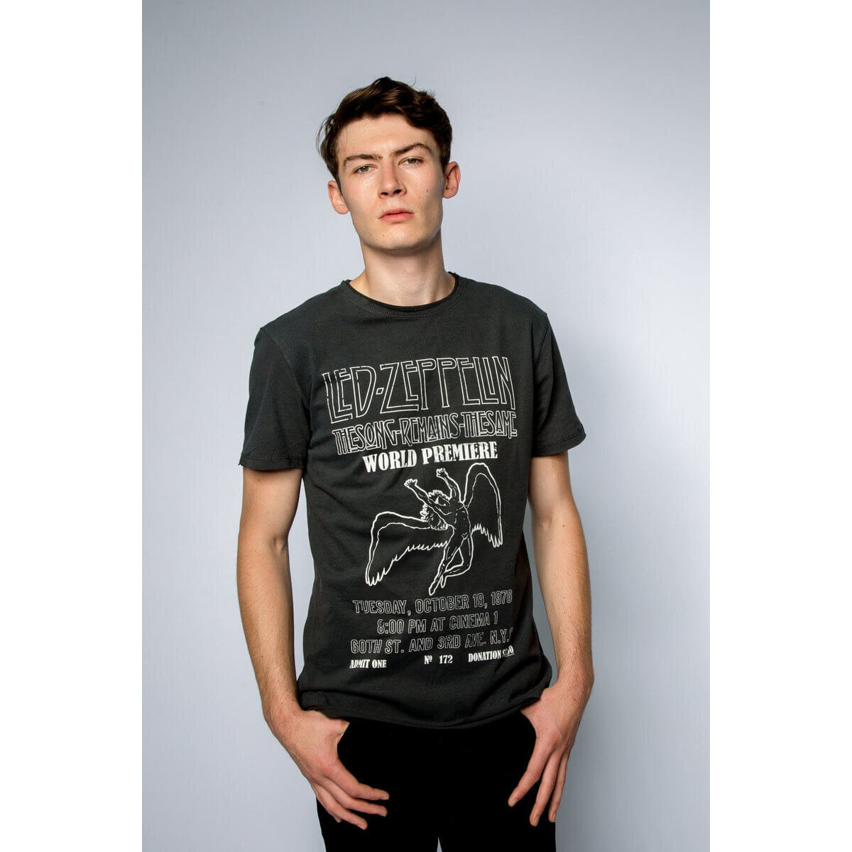Charcoal - Back - Amplified Unisex Adult The Song Remains The Same Led Zeppelin T-Shirt