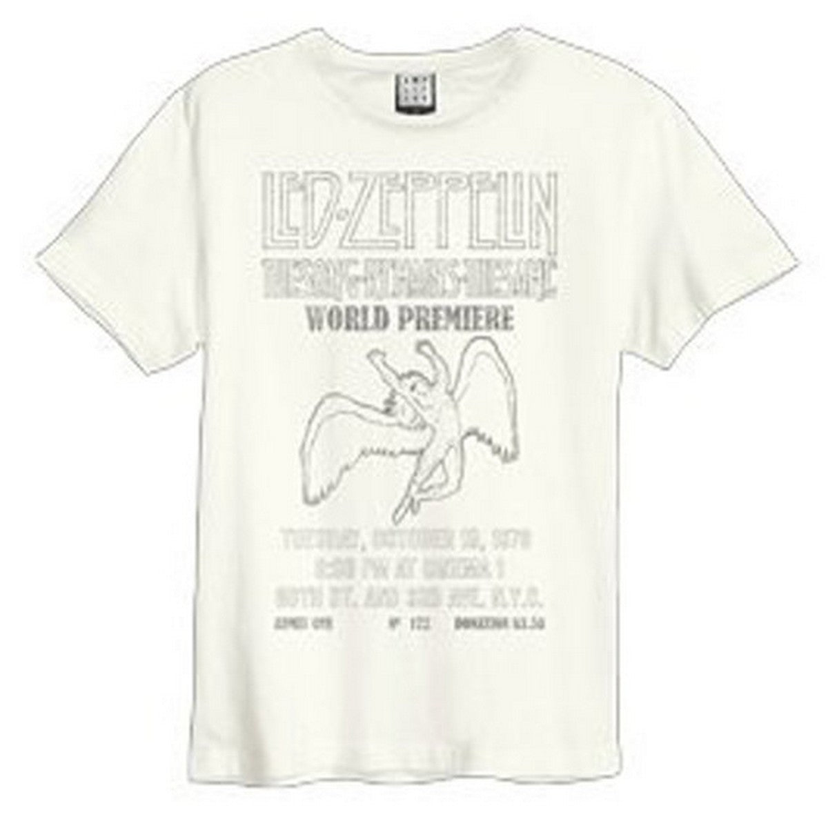 Vintage White - Front - Amplified Unisex Adult The Song Remains The Same Led Zeppelin T-Shirt