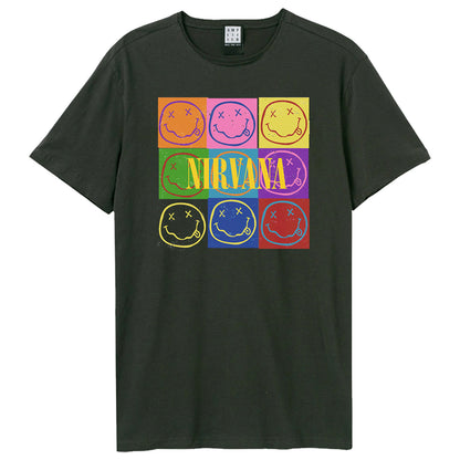 Charcoal - Front - Amplified Unisex Adult Nine Square Nirvana T-Shirt