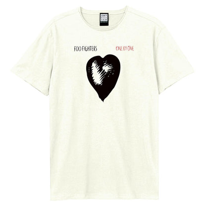 White - Front - Amplified Unisex Adult Classic One By One Cover Foo Fighters Vintage T-Shirt