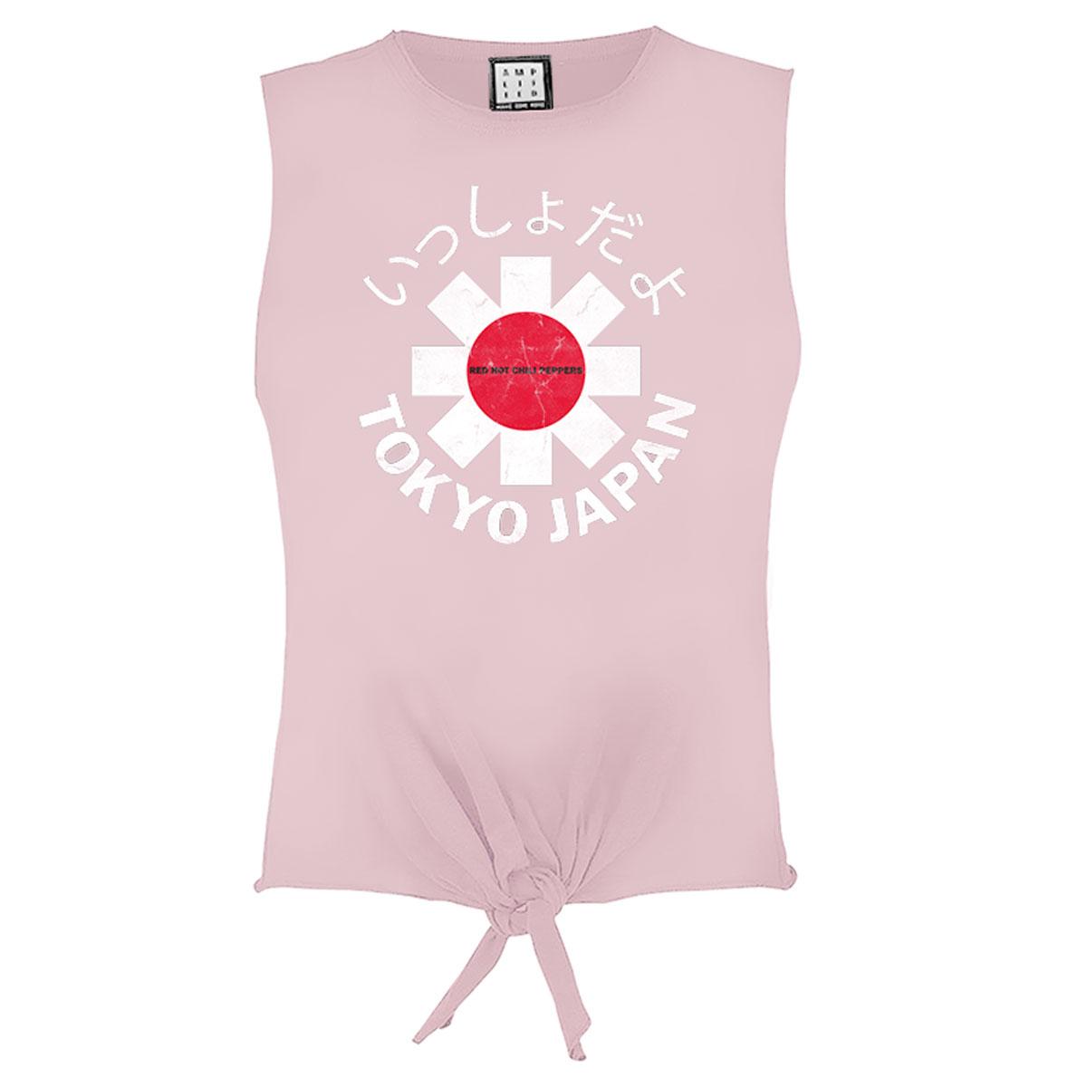 Pink - Front - Amplified Womens-Ladies Tokyo Japan 182 Red Hot Chili Peppers Sleeveless Crop Top