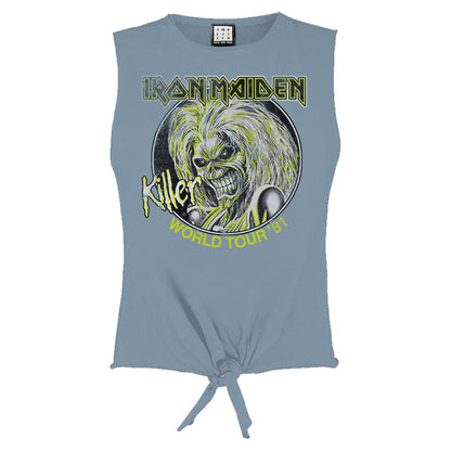 Strange Blue - Front - Amplified Womens-Ladies Killer World Tour ´81 Iron Maiden Crop Top